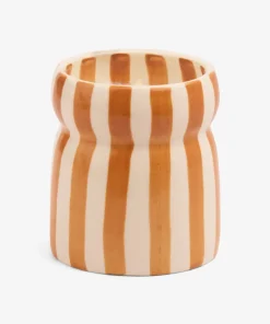 Paddywax Cabana Striped Ceramic Candle - Sienna Sunset