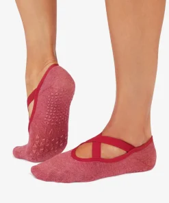 Tavi Noir Chloe Grip Socks - Ruby Heather