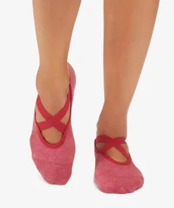 Tavi Noir Chloe Grip Socks - Ruby Heather