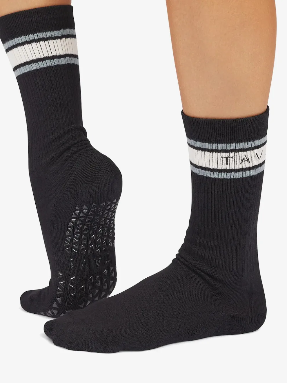 Tavi Noir Kai Grip Socks - Ebony Mirage Stripe