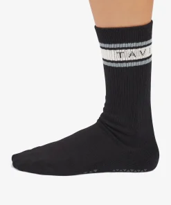 Tavi Noir Kai Grip Socks - Ebony Mirage Stripe