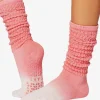 Tavi Noir Stacy Grip Socks - Hot Coral Ombre