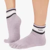 ToeSox Full Melody Grip Socks - Lavender Mist Stripe
