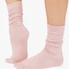 ToeSox Full Slouch Grip Socks - Petal