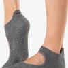 Toesox Full Toe Bellarina Grip Socks - Charcoal Grey