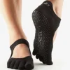 ToeSox Full Toe Bellarina Grip Socks - Black