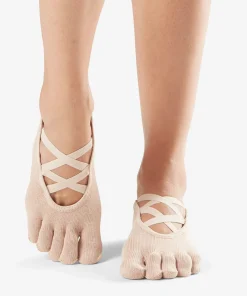 Toesox Full Toe Elle Grip Socks - Ballet Nude