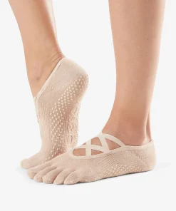 Toesox Full Toe Elle Grip Socks - Ballet Nude
