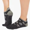 ToeSox Full Toe Low Rise Grip Socks - Petal