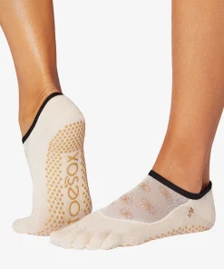 ToeSox Full Toe Luna Grip Socks - Reflect
