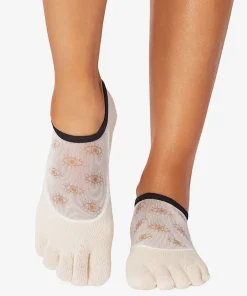 ToeSox Full Toe Luna Grip Socks - Reflect