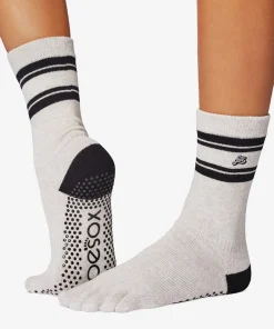 ToeSox Full Toe Crew Grip Socks - Love Letter