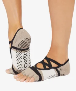 ToeSox Half Toe Elle Grip Socks - Shitake Ombre