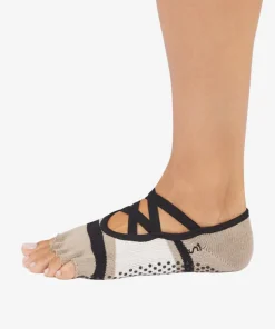 ToeSox Half Toe Elle Grip Socks - Shitake Ombre