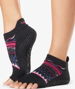 ToeSox Half Toe Low Rise Grip Socks - Woodstock