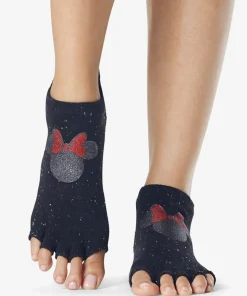 ToeSox Half Toe Low Rise Grip Socks - Confetti Minnie