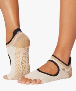 ToeSox Half Toe Bellarina Grip Socks - Reflect