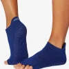 ToeSox Half Toe Low Rise Grip Socks - Deep Navy
