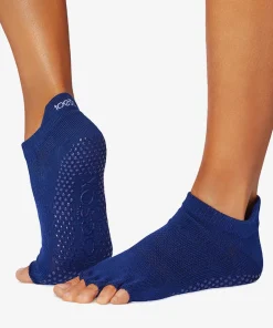 ToeSox Half Toe Low Rise Grip Socks - Deep Navy