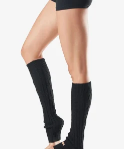 Toesox Knee High Leg Warmers - Black - One Size