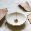 Ume Collection Stoneware Incense Dish - White Onyx