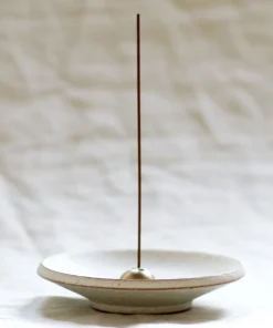 Ume Collection Stoneware Incense Dish - White Onyx