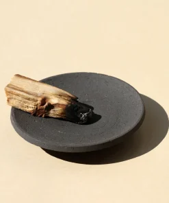 Ume Collection Stoneware Smudging Dish - Raw Black