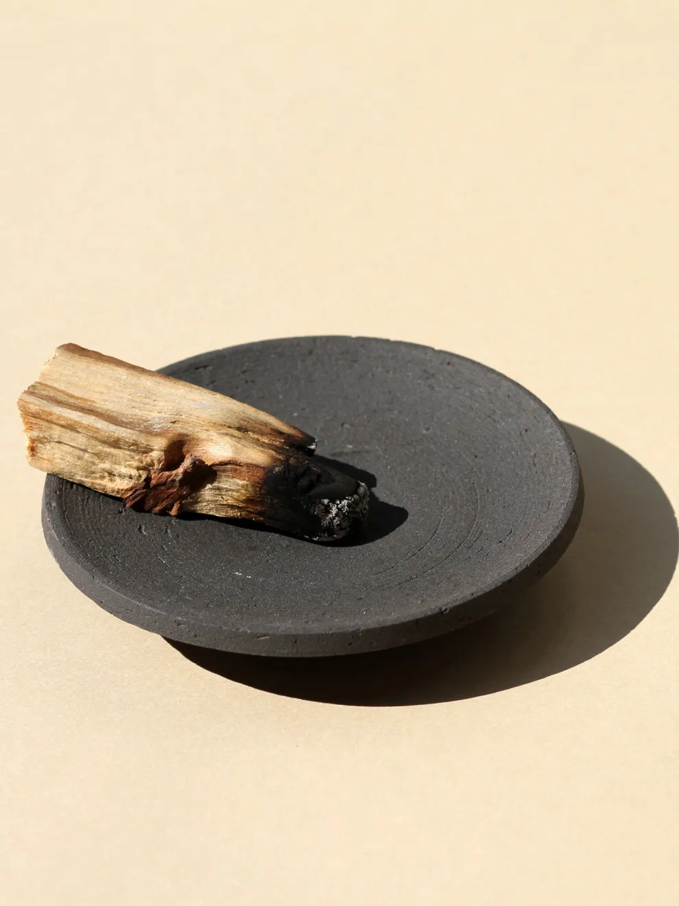 Ume Collection Stoneware Smudging Dish - Raw Black