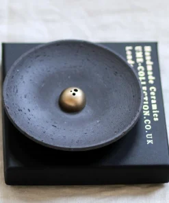 Ume Collection Stoneware Smudging Dish - Raw Black