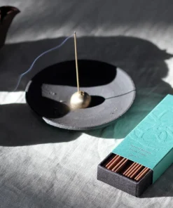 Ume Collection Stoneware Smudging Dish - Raw Black