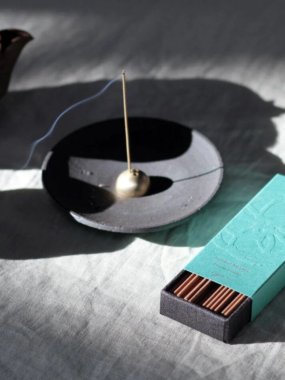 Ume Collection Stoneware Smudging Dish - Raw Black