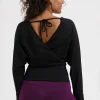 Urban Goddess Ala Long Sleeve Yoga Top - Onyx Black
