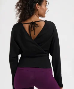 Urban Goddess Ala Long Sleeve Yoga Top - Onyx Black
