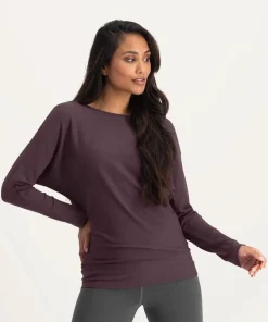 Urban Goddess Budhi Long Sleeve Yoga Top - Berry