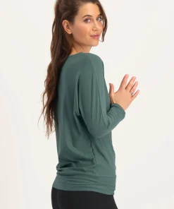 Urban Goddess Budhi Long Sleeve Yoga Top - Forest