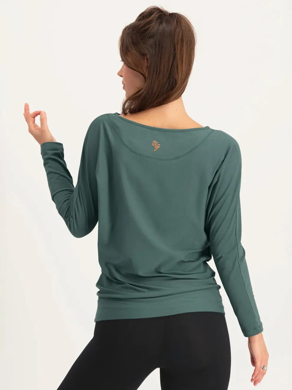 Urban Goddess Budhi Long Sleeve Yoga Top - Forest