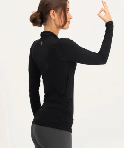 Urban Goddess Good Karma Long Sleeve Yoga Top - Onyx Black