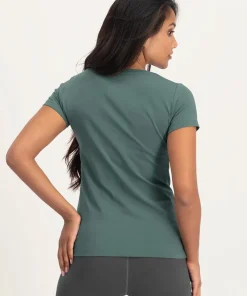 Urban Goddess Hamsa Core Yoga Tee - Forest