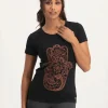 Urban Goddess Hamsa Core Yoga Tee - Onyx Black