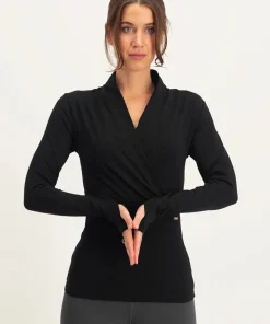 Urban Goddess Ishtar Long Sleeve Yoga Top - Onyx Black