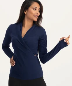 Urban Goddess Ishtar Long Sleeve Yoga Top - Midnight