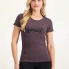 Urban Goddess Namaste Core Yoga Tee - Berry