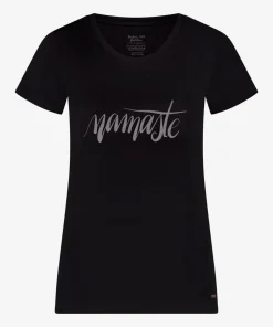 Urban Goddess Namaste Core Yoga Tee - Onyx Black