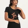 Urban Goddess OM Core Yoga Tee - Onyx Black