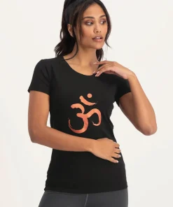 Urban Goddess OM Core Yoga Tee - Onyx Black
