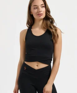 Urban Goddess Sati Crop Yoga Tank - Onyx Black