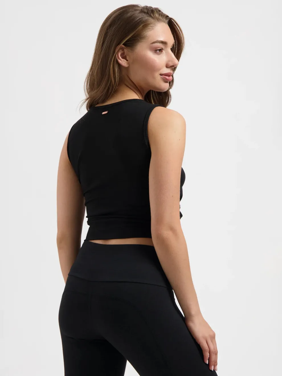 Urban Goddess Veyra Knot Yoga Tank - Onyx Black