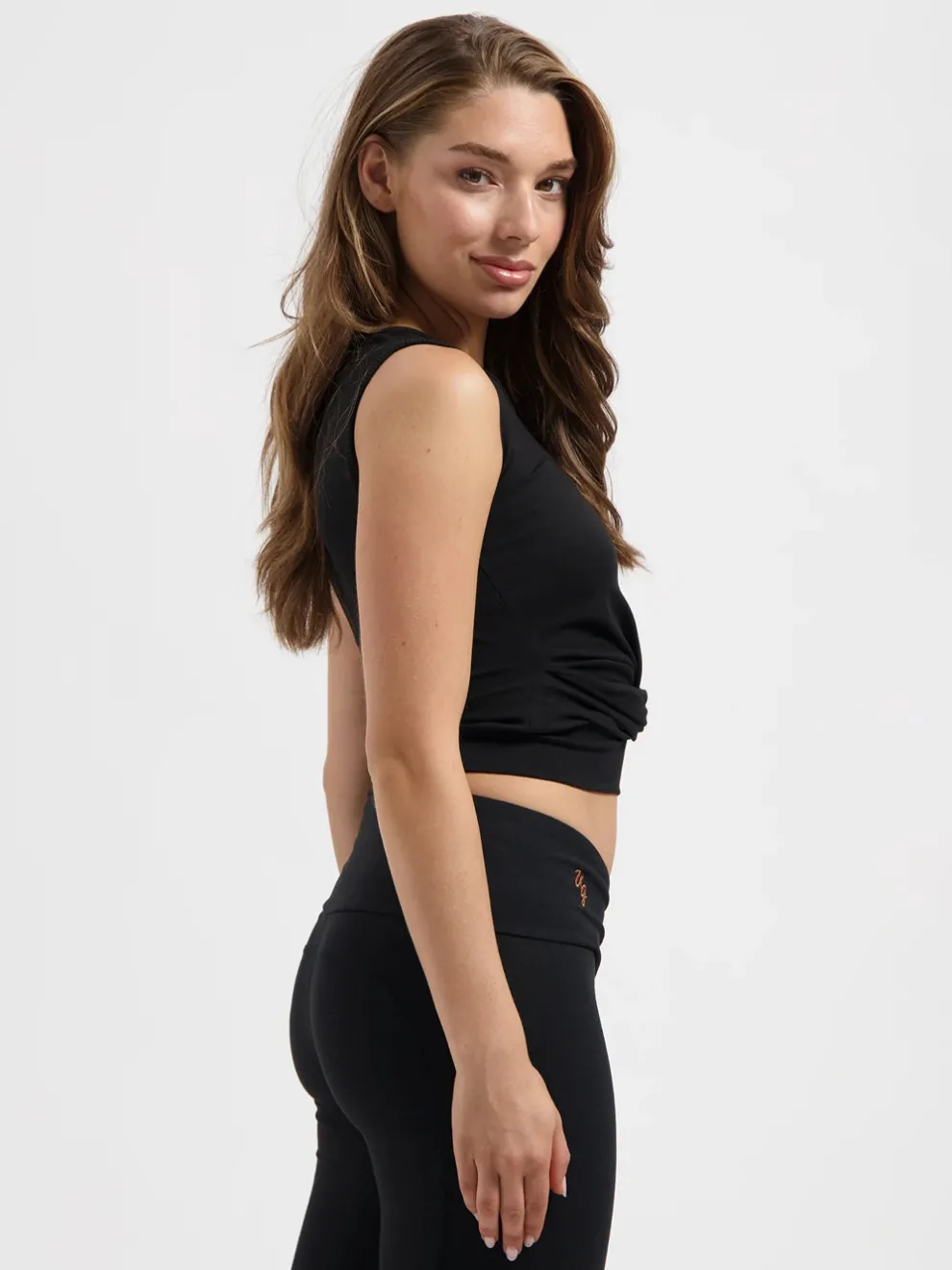Urban Goddess Veyra Knot Yoga Tank - Onyx Black