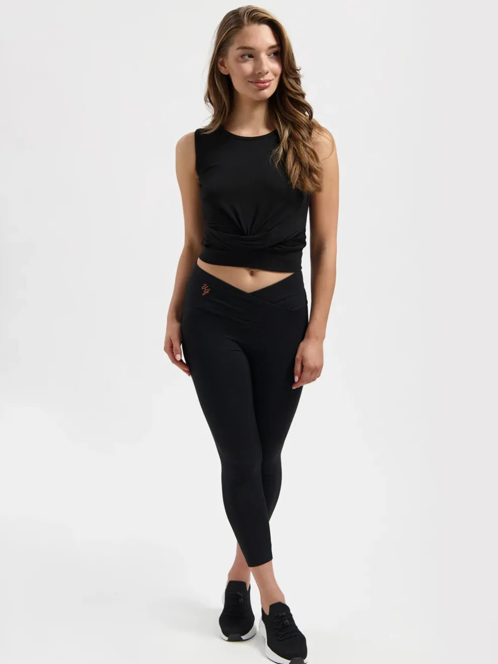 Urban Goddess Veyra Knot Yoga Tank - Onyx Black