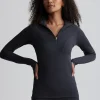 Varley Always Warm Base Layer Half Zip - Black Marl